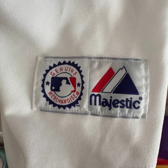 Vintage Majestic MLB Detroit Tigers White Button Front Jersey Blank Back Large - Picture 4 of 7